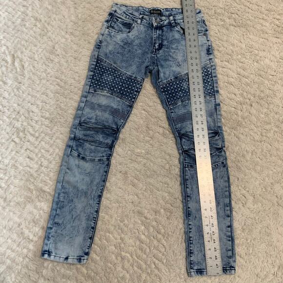 Black Premium Skinny Flex Acid Washed Jeans - Picture 5 of 10